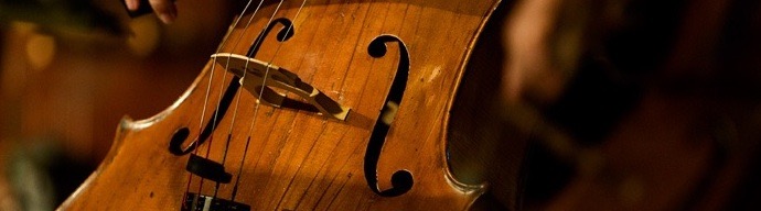 A close-up image of a cello
